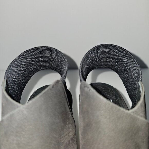 NEW Eileen Fisher Lio Wedge Womens 8.5 Black Leather Platform Sandal Chunky - Picture 7 of 14